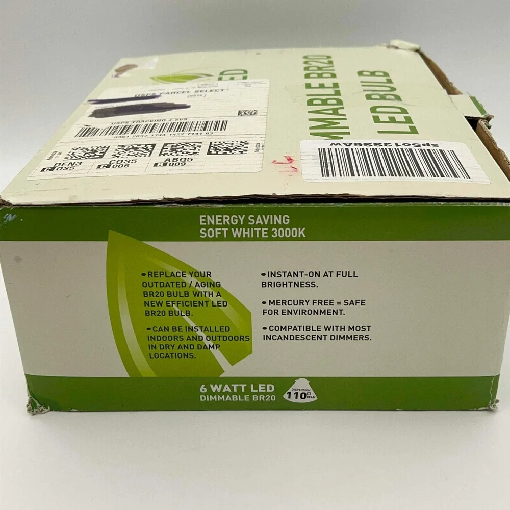 Bioluz LED Dimmable BR20‎ Soft White 3000K 6 Watt 20 Pack Bulbs new in box